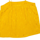 Womens Camisole Top Yellow Sleeveless L