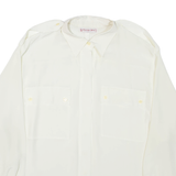 ESTER KEN PARIS Womens Shirt White Collared Long Sleeve XL