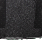 VRS WOMAN Sheer Womens Top Black 3/4 Sleeve Spotted S