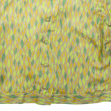 Womens Printed Blouse Green Collared Sleeveless Spotted L