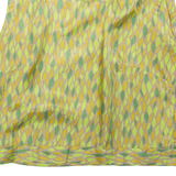 Womens Printed Blouse Green Collared Sleeveless Spotted L