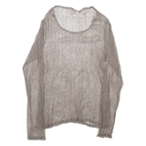 Womens Top Grey Long Sleeve L