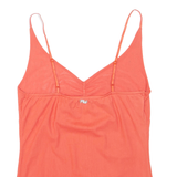 Womens Camisole Vest Orange V-Neck Sleeveless M