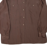 CV Womens Shirt Brown Collared Long Sleeve XL