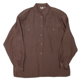 CV Womens Shirt Brown Collared Long Sleeve XL