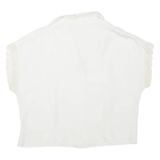 Womens Blouse White V-Neck M