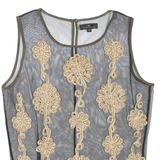 DAY Sheer Womens Top Black Sleeveless M