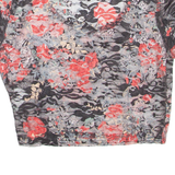 Womens Cropped Top Black Floral S