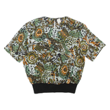 NOTATIONS Womens Printed Top Green Crazy Pattern M