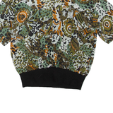 NOTATIONS Womens Printed Top Green Crazy Pattern M