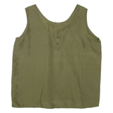 Womens Top Green Sleeveless L