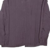 Womens Blouse Purple High Neck Long Sleeve L