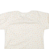 Womens Printed Top Beige Floral L