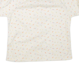 Womens Printed Top Beige Floral L
