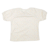 Womens Printed Top Beige Floral L