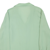 KELLER ERNESTINE Womens Blouse Green Collared Long Sleeve L