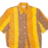 VERSE Womens Printed Shirt Orange Collared Striped L