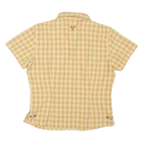 JACK WOLFSKIN Womens Printed Shirt Yellow Collared Check UK 12