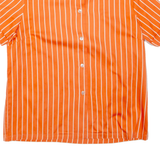 Womens Printed Shirt Orange Collared Striped S