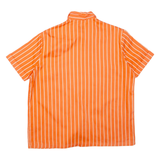 Womens Printed Shirt Orange Collared Striped S