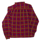 PIER BE Womens Printed Shirt Red Collared Long Sleeve Check UK 14