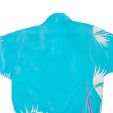 Womens Printed Blouse Blue V-Neck L