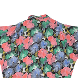 Womens Printed Top Black Collared Viscose Floral XL