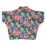 Womens Printed Top Black Collared Viscose Floral XL