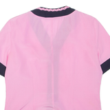 CAROLINA PEDRONI Womens Blouse Pink V-Neck M