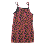 Heart Print Womens Camisole Vest Pink Sleeveless XS