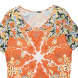 MARGITTES Womens Printed Top Orange Crazy Pattern L