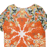 MARGITTES Womens Printed Top Orange Crazy Pattern L