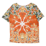 MARGITTES Womens Printed Top Orange Crazy Pattern L