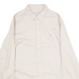 ALL SAINTS Mens Plain Shirt Beige Long Sleeve S