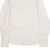 ALL SAINTS Mens Plain Shirt Beige Long Sleeve S