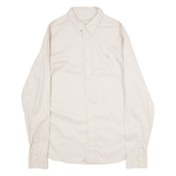 ALL SAINTS Mens Plain Shirt Beige Long Sleeve S
