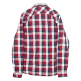 LEVI'S Slim Fit Mens Shirt Red Gingham Long Sleeve S