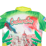 IDEAS Mens Shirt Green Crazy Pattern XL