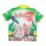 IDEAS Mens Shirt Green Crazy Pattern XL