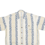 Mens Shirt Cream Floral 2XL