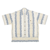 Mens Shirt Cream Floral 2XL