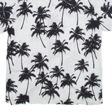 Mens Hawaiian Shirt White Crazy Pattern L