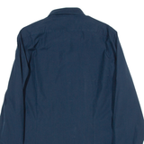 CALVIN KLEIN Slim Fit Mens Plain Shirt Blue Long Sleeve M