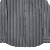 BEN SHERMAN Mens Shirt Grey Striped Long Sleeve XL