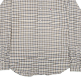 TOMMY HILFIGER Mens Shirt Brown Check Long Sleeve L