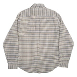 TOMMY HILFIGER Mens Shirt Brown Check Long Sleeve L