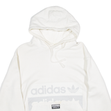 ADIDAS Womens White Hoodie S