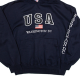 USA Womens Blue Hoodie USA L