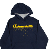 CHAMPION Womens Blue Hoodie S