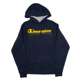 CHAMPION Womens Blue Hoodie S